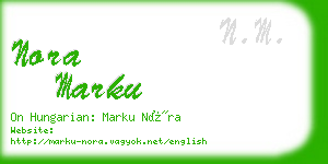 nora marku business card